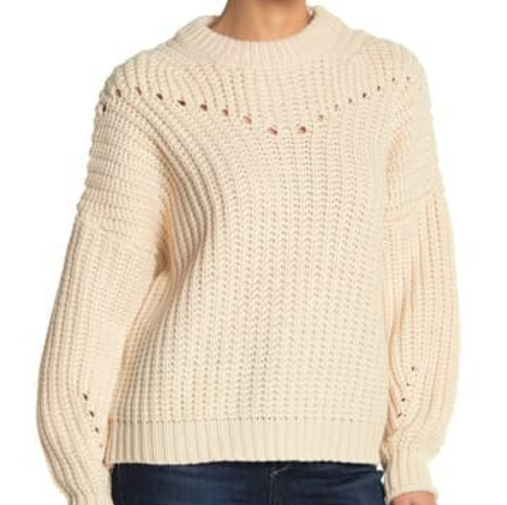 Elodie Open Stitch Pullover Sweater Chunky Cable - Picture 7 of 7